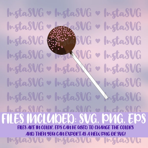 Schokolade Cakepop SVGs, süße Cakepop SVGs, Cakepop ClipArt, Cakepop digitale Downloads, Spaß Dessert SVGs, SVGs für Handwerk und Abziehbilder