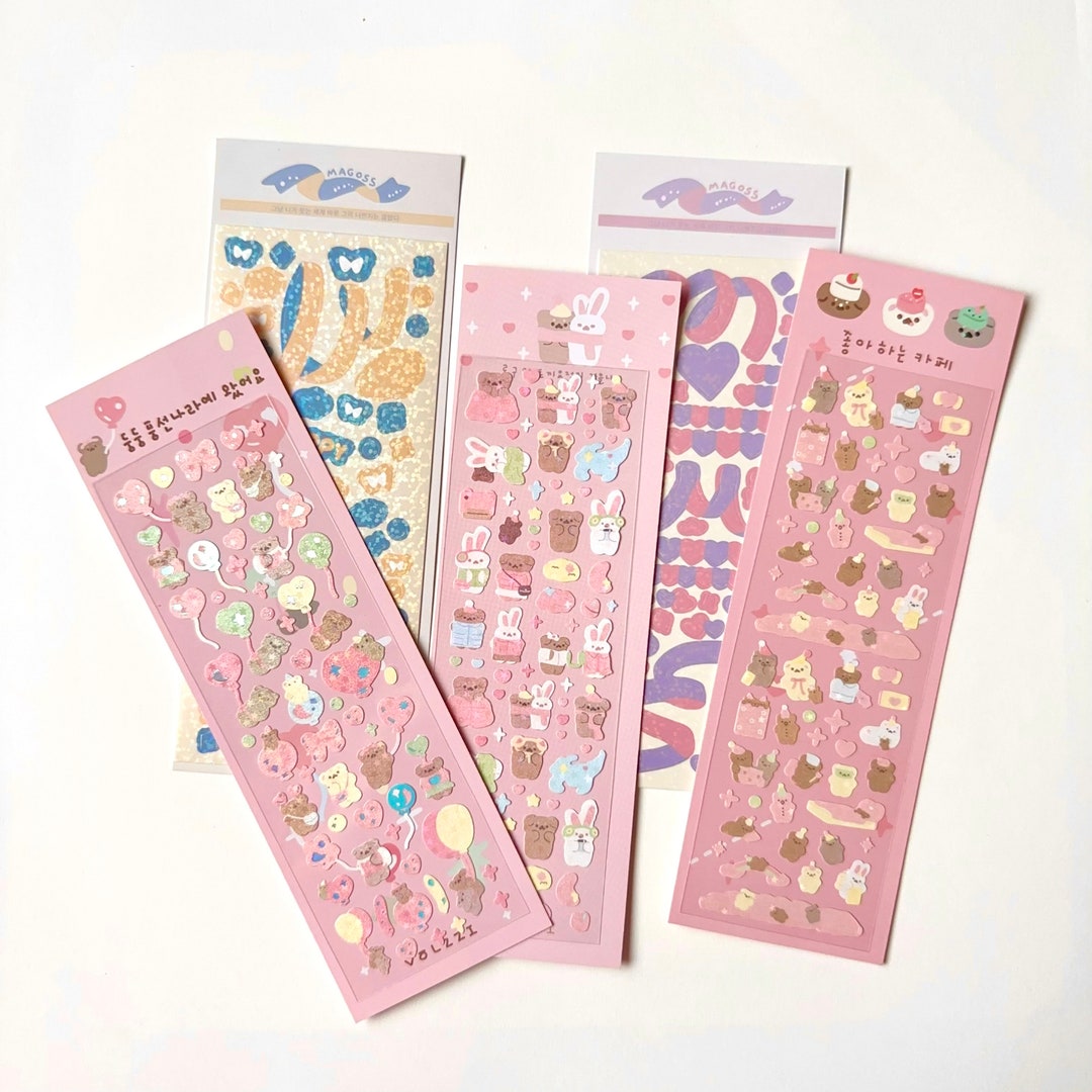 Sticker Sheet Pack, Journal Sticker, Polco Sticker, Korea Deco Sticker ...