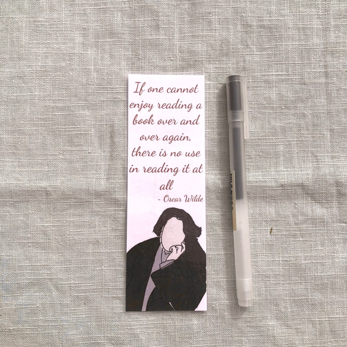 Bookmark Male author laminated bookmark classics Etsy