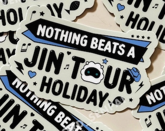 Nothing Beats a Jin Tour Holiday Sticker #RUNSEOKJIN_EP. TOUR Bangtan Jin Kim Seokjin Large Matte Vinyl Laptop Concert Sticker Gift