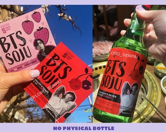 Jungkook Seven Bangtan SOJU Bottle Sticker Label Downloadable Printable DIY/ Soju label gift for Army Kpop fan/ 방탄소년단 소주