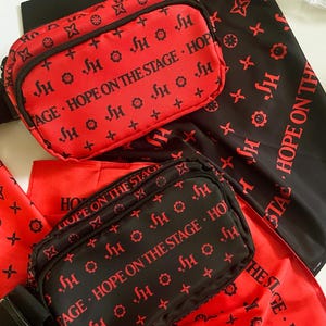Jhope Hope On The Stage Lollapalooza Monogram Fanny Pack and Scarf Set | Gift for Army Fan | Bangtan Jhope Tour Merch