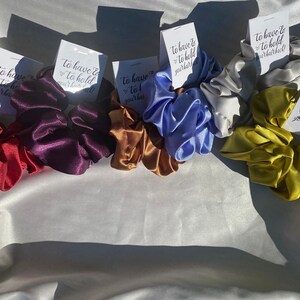 Bridesmaid Proposal Scrunchies | Bridal Gifts | Bachelorette Party Gifts Scrunchies | Free Shipping | Satin Scrunchies