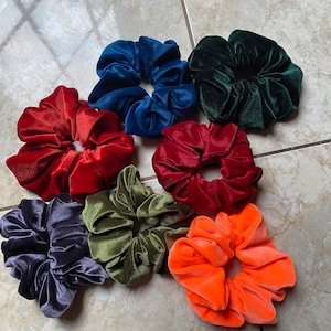 Velvet Extra Large Scrunchie Set/ XL/VSCO/ Hair Ties/Hair Accessories/Jumbo/Free Shipping/Black Owned/