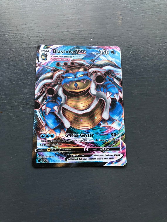 Blastoise VMax Pokemon Card CUSTOM Etsy