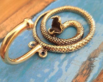 Handmade cobra wall hook, kitchen/bathroom hook, towel rack