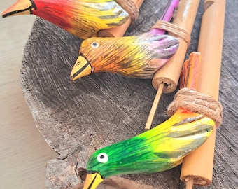 Bamboo bird call handcrafted slide whistle