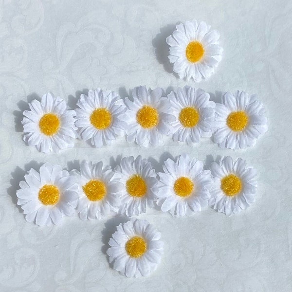 Crafting Daisy Flower Artificial Fake Daisy High Quality Flower Junk Journal Supply Daisy Decor Flower White Yellow Flower Scrapbook Daisies