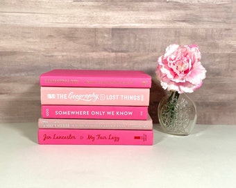 Decorative Books Pretty In Pink Preppy Room Decor Beautiful Pink Book Accent Centerpiece Display Books For Decor Pink Bedroom Gift