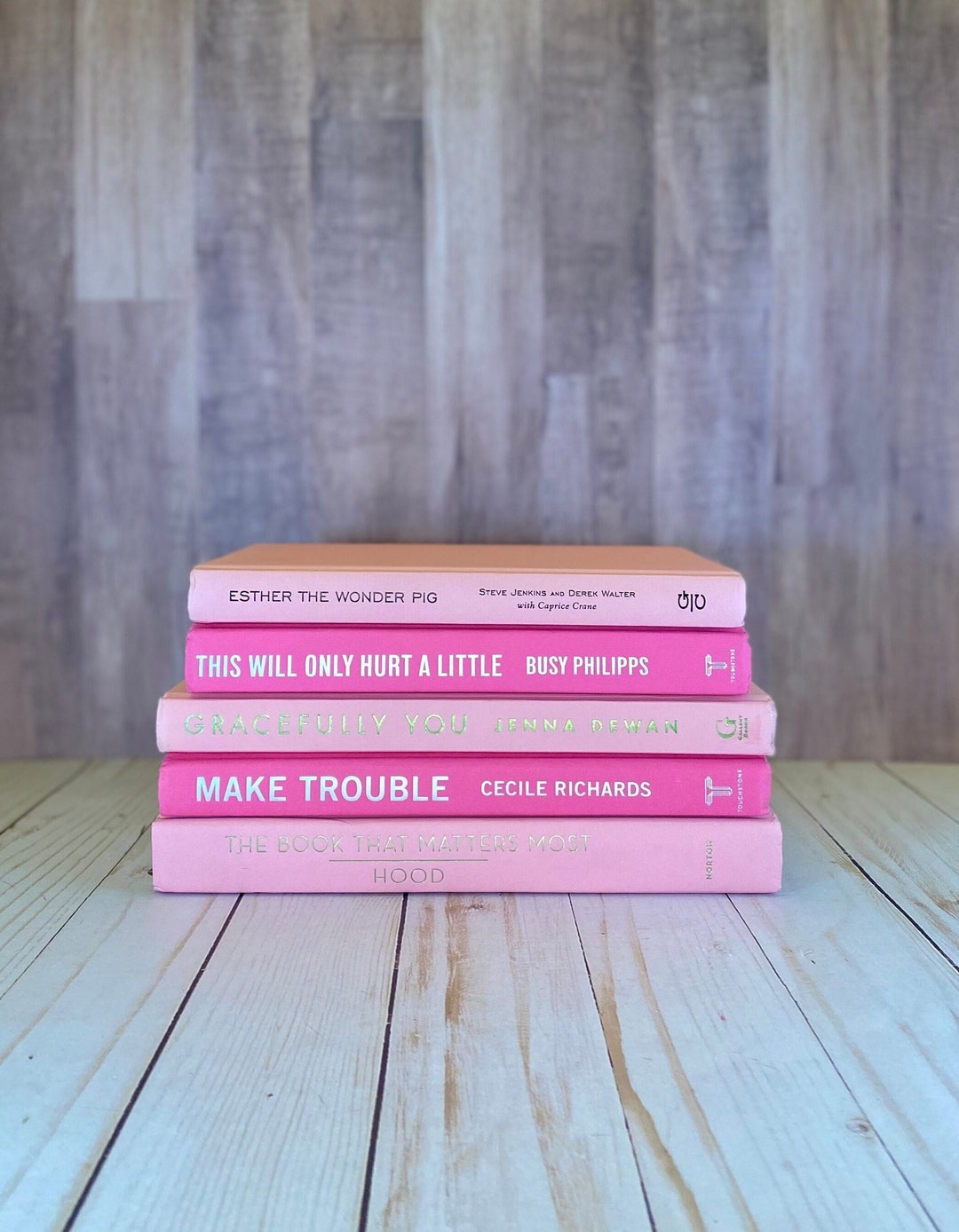 Pink Decorative Book Pink Room Aesthetic Preppy Room Decor Item Coffee