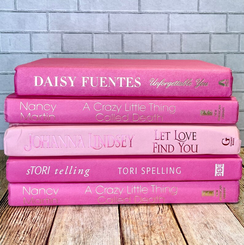 Pretty in Pink Book Bundles For Home Decoration And Reading Etsy