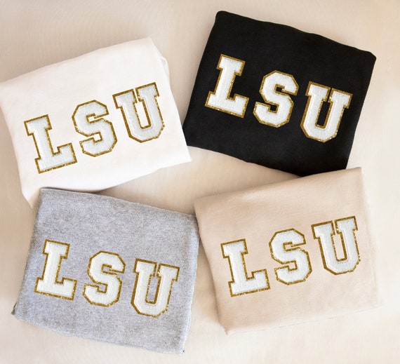 Sweatshirt LSU Varsity Sweater Game Day Crew Women Pullover
