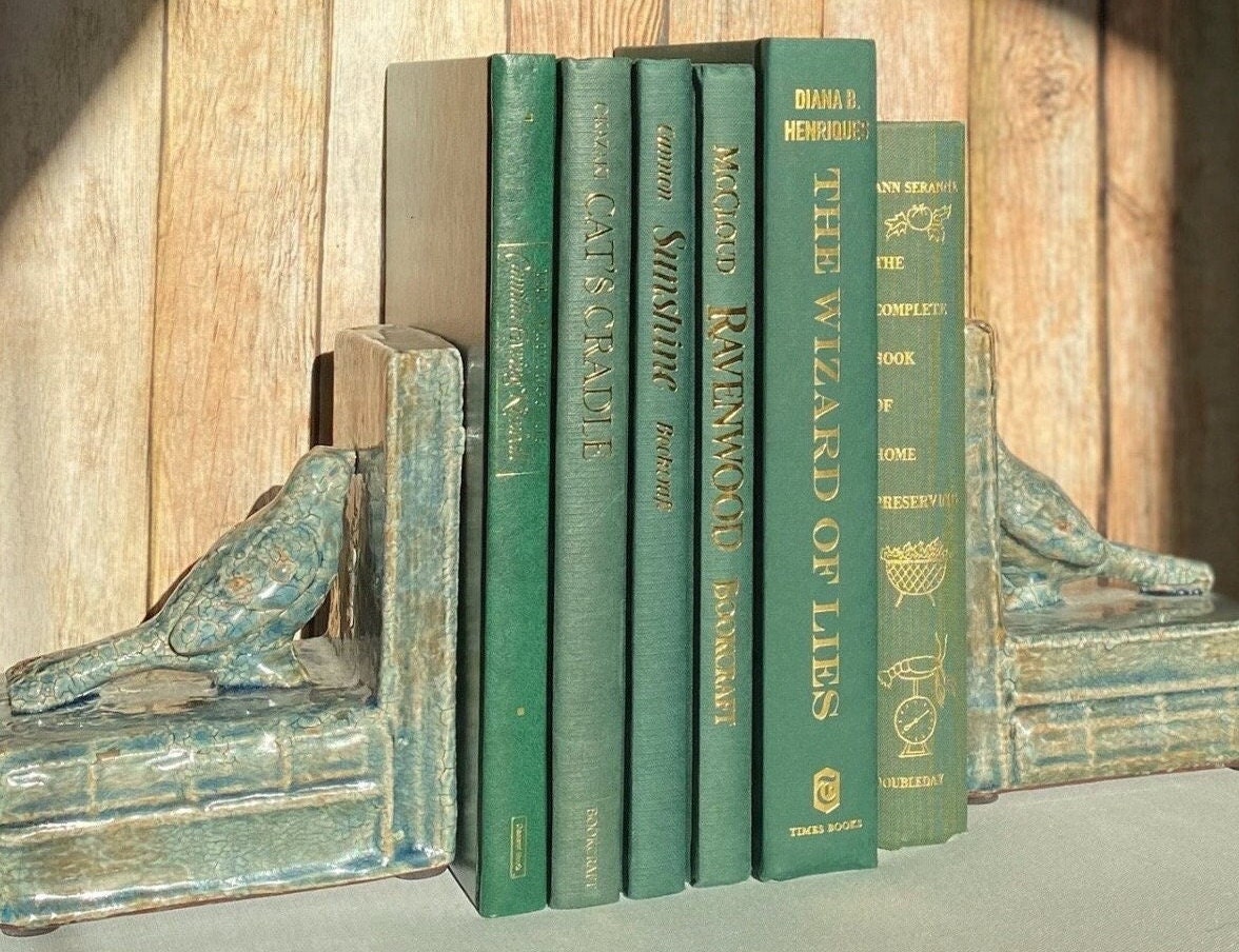 Hardcover Books Bound in Shades of Green Sage Juniper Etsy