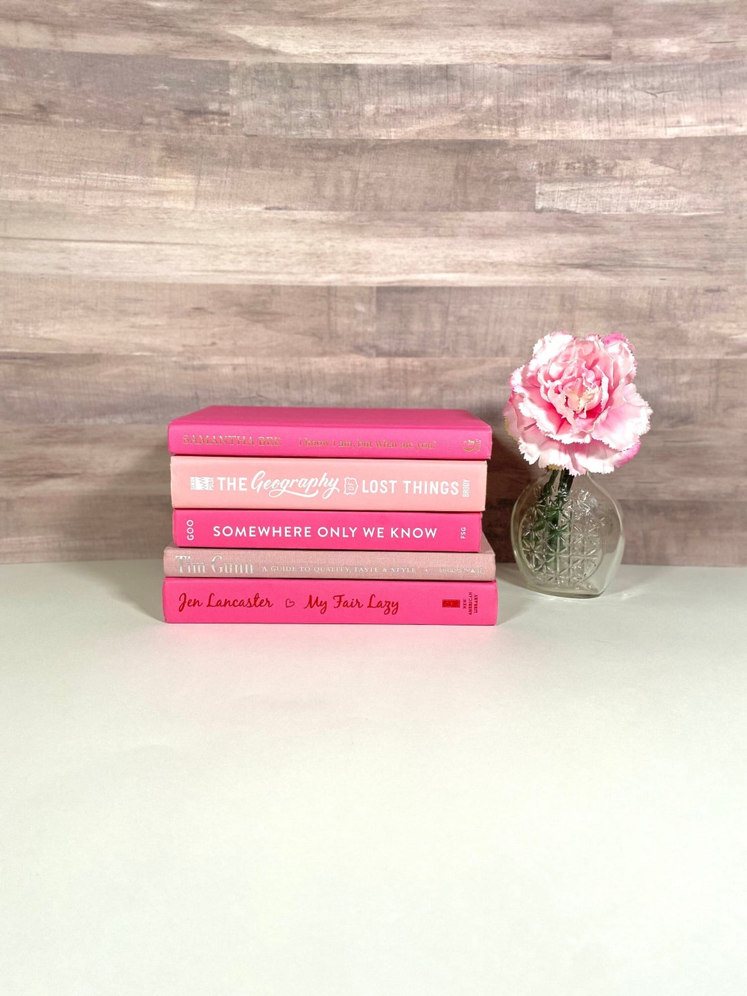 Decorative Books Pretty in Pink Preppy Room Decor Beautiful Pink Book ...