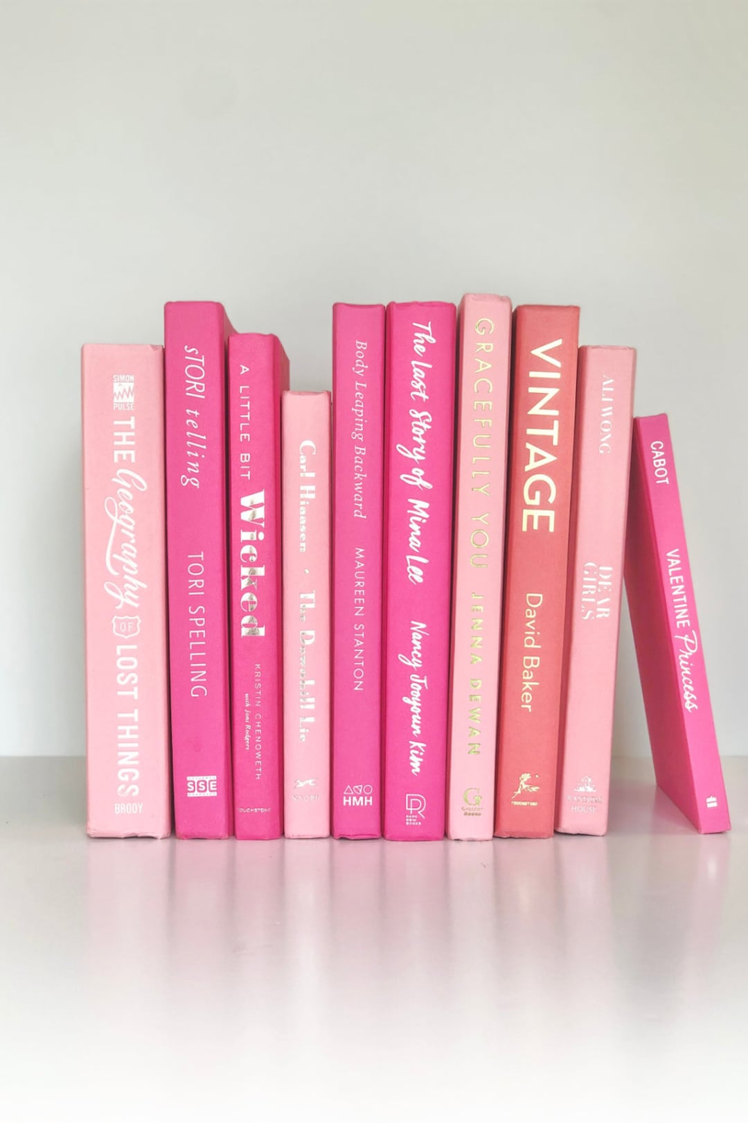 Preppy Decor Pink Aesthetic Book Real Hardcover Pink Books for ...