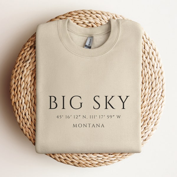 Premium Quality Big Sky Crewneck Sweatshirt Big Sky Resort Montana Mountain Pullover Oversized Montana Big Sky Sweater Authentic Big Sky MT
