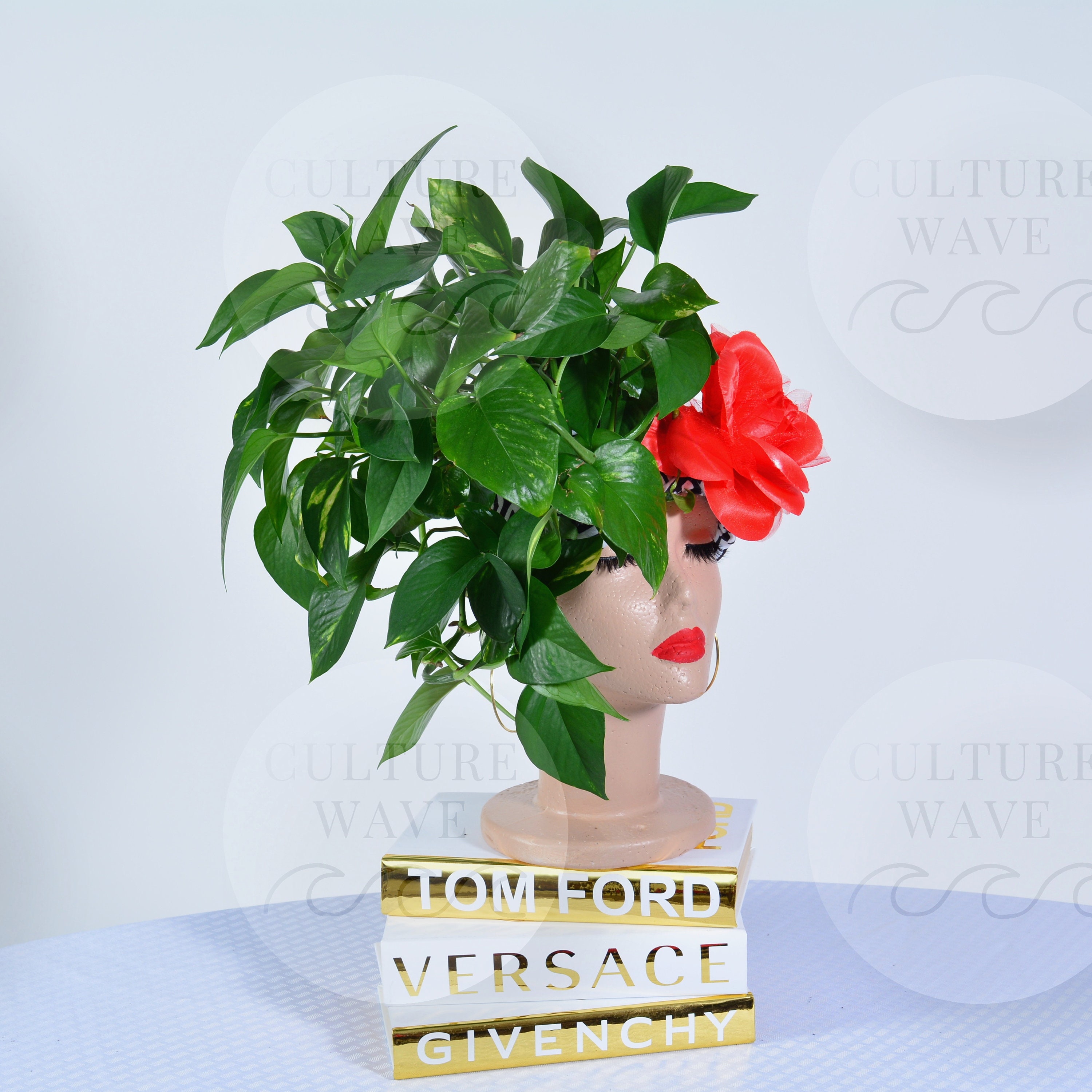 Styrofoam Plant Holder Planter Head Head Planter Pot Etsy
