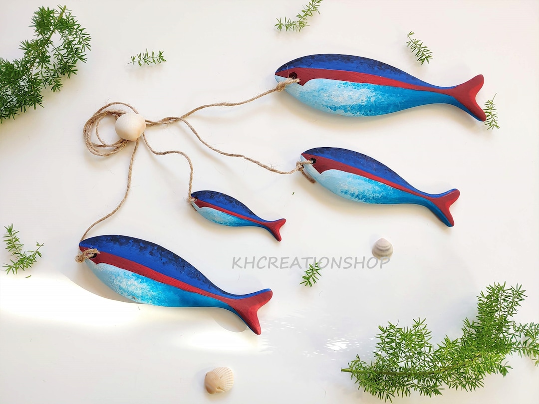 Wood Fish Decoration,fish Wall Art, Wooden Fish Wall Decor,nursery Wall ...