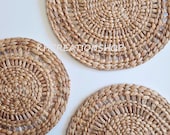 Set of 3 Woven Wall Baskets Decor, Round Hanging Wall Basket, Boho Wall Decor, Seagrass Baskets, Home Decor,Boho Wall Art, Wicker Wall Tray
