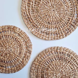 Set of 3 Woven Wall Baskets Decor, Round Hanging Wall Basket, Boho Wall Decor, Seagrass Baskets, Home Decor,Boho Wall Art, Wicker Wall Tray