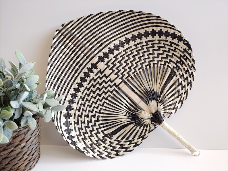 Rattan Fan Wall Decor Tropical Palm Fanshandmade Woven Wall Etsy