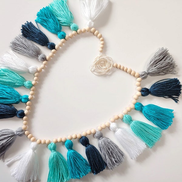 Blue Tassel Garland Etsy