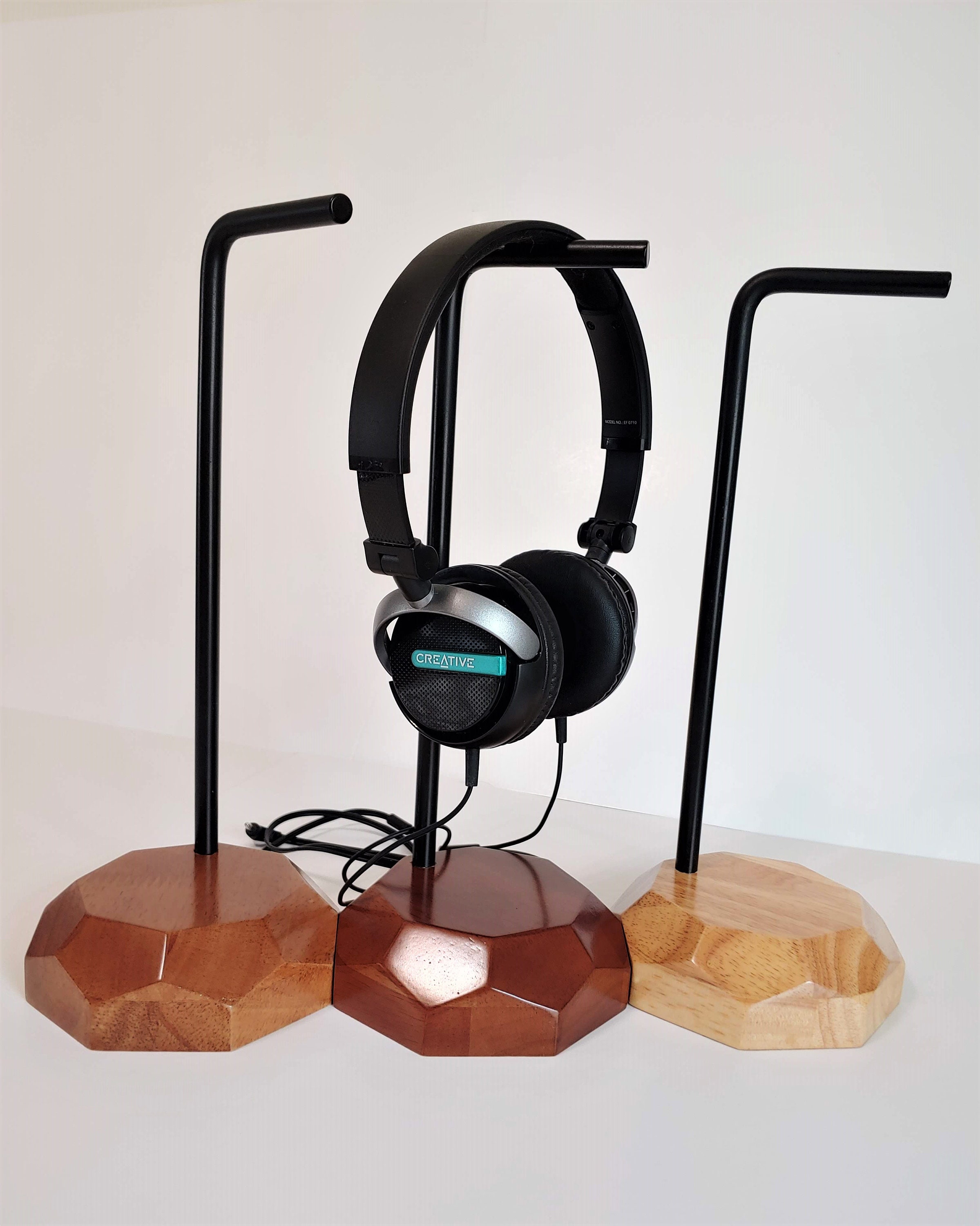 Wooden Headphone Stand for Desk Headphone Stand Wood Etsy