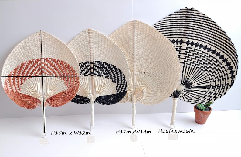 Rattan Fan Wall Decor Tropical Palm Fanshandmade Woven Wall Etsy