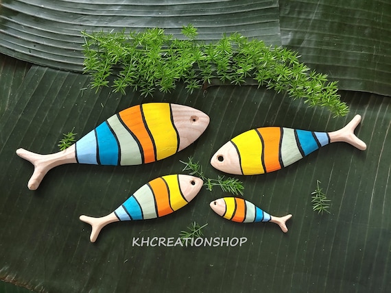 Wood Fish Decoration,fish Art Wall Decor, Wooden Fish Wall Decor