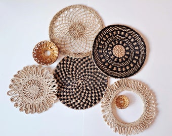 Lot de 8 Boho Wall decor-Panier Wall Decor-Bohemian Wall Decor