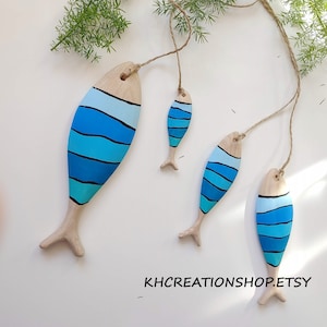 Wood Fish Decoration,Fish Art Wall Decor, Wooden Fish Wall Decor, Colorful Wood Fish, Marine Art, Cabin Decor,Nautical Decor,Ocean Kids Room