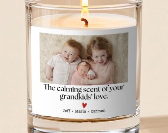 Kerze Geschenk für Oma und Opa von GrandKids, Grammy Gigi personalisiertes Geschenk, Meemaws Enkelandenken