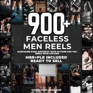 900+ gezichtsloze herenspoelen, inclusief Faceless Dark Aesthetic, Dark Aesthetic Faceless Video For Man, MRR en PLR