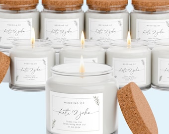 Personalized Scented Soy Candles 4oz, Wedding Favors, Baby Shower Gifts, Bridal Shower Favors, Custom Event Souvenirs, Thank You Candle