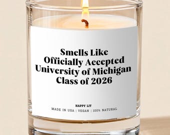 Zur Universität gehen, personalisiertes College-Ankündigungsgeschenk, Aus zum College-Duftkerze für Wohnheim, Zurück zur Schulgeschenk