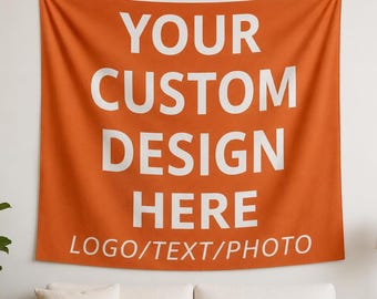 Personalized Photo Tapestry , Custom Tapestry With Photo or Text  Wedding Party Backdrop Wall Room Tapestry Decor, Christmas Family Backdrop