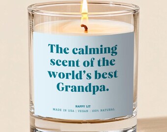 World’s Best Grandpa Duftkerze, Opa Geschenk, Geschenk für Großvater, Geburtstagsgeschenk für Opa, Vatertagskerze