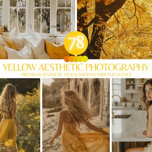 Yellow Stock Photos, Yellow Instagram Feed Images, Aesthetic Yellow Photography, Yellow Images for Blogging, Website Branding Photos