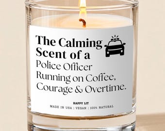 Polizist Kerze | Lustiges Cop Geschenk | Polizei Geschenk für Männer & Frauen | Polizei Wertschätzung Geschenk | Kaffee Mut Verlängerung