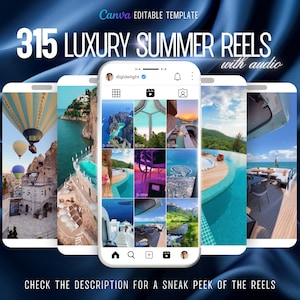 Reel di viaggio di alta qualità senza volto / Oltre 300 reel estivi di lusso / Reel di viaggio di lusso su TikTok e Instagram / Diritti di rivendita master MRR PLR