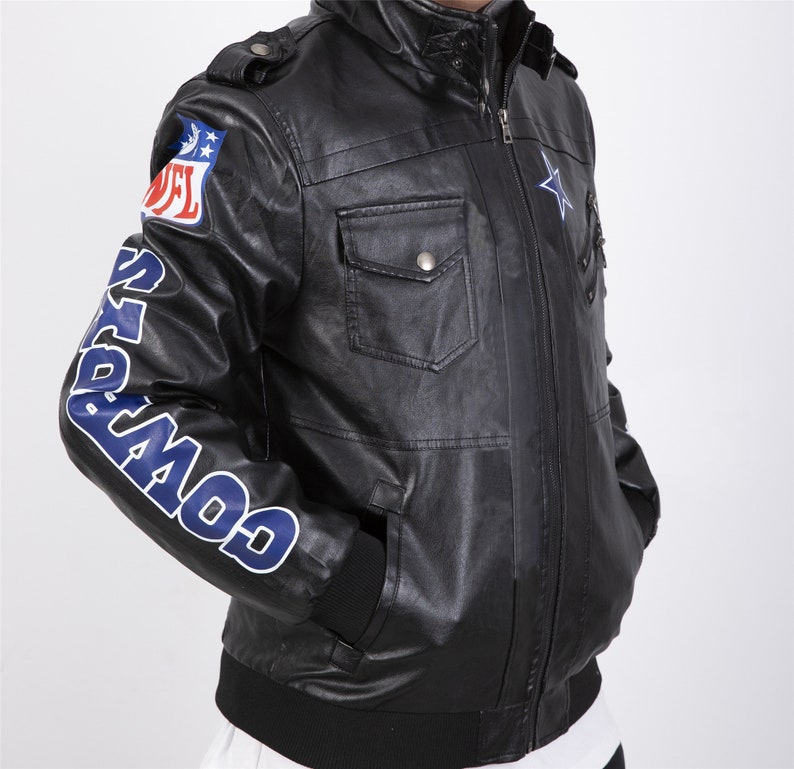 Dallas Cowboys Leather Jacket,Dallas Cowboys Logo,Hoodie Sweatshirt,NFL Logo,Moto Jacket,Men Leather Jacket,football jacket,jacket,nfl logo