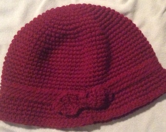 Dark Cranberry Red Ladies Hat/Beanie