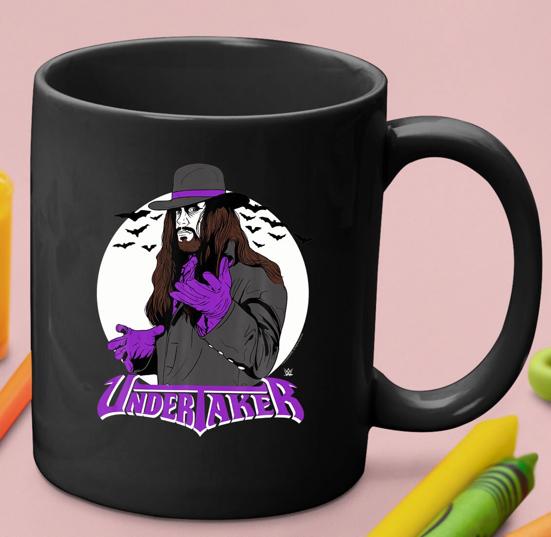 WWE Vintage Undertaker with Logo Mug Etsy