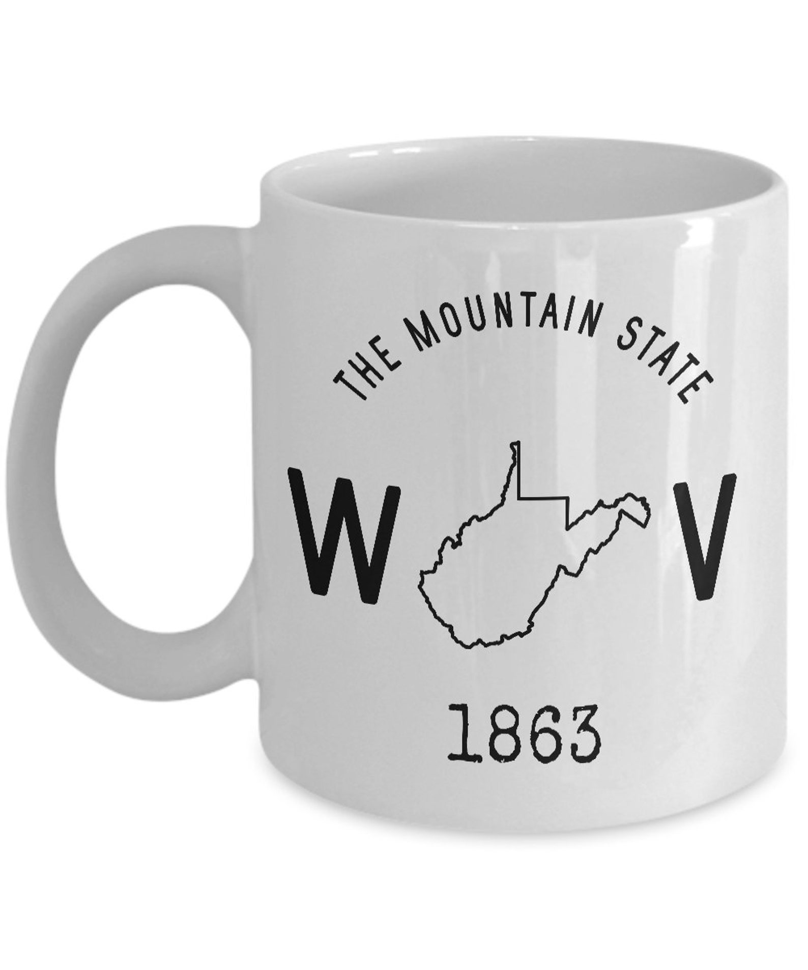 West Virginia the Mountain State Coffee Cup WV State Mug 1863 Etsy