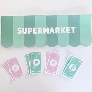 Pretend Play Money and Storefront Printables