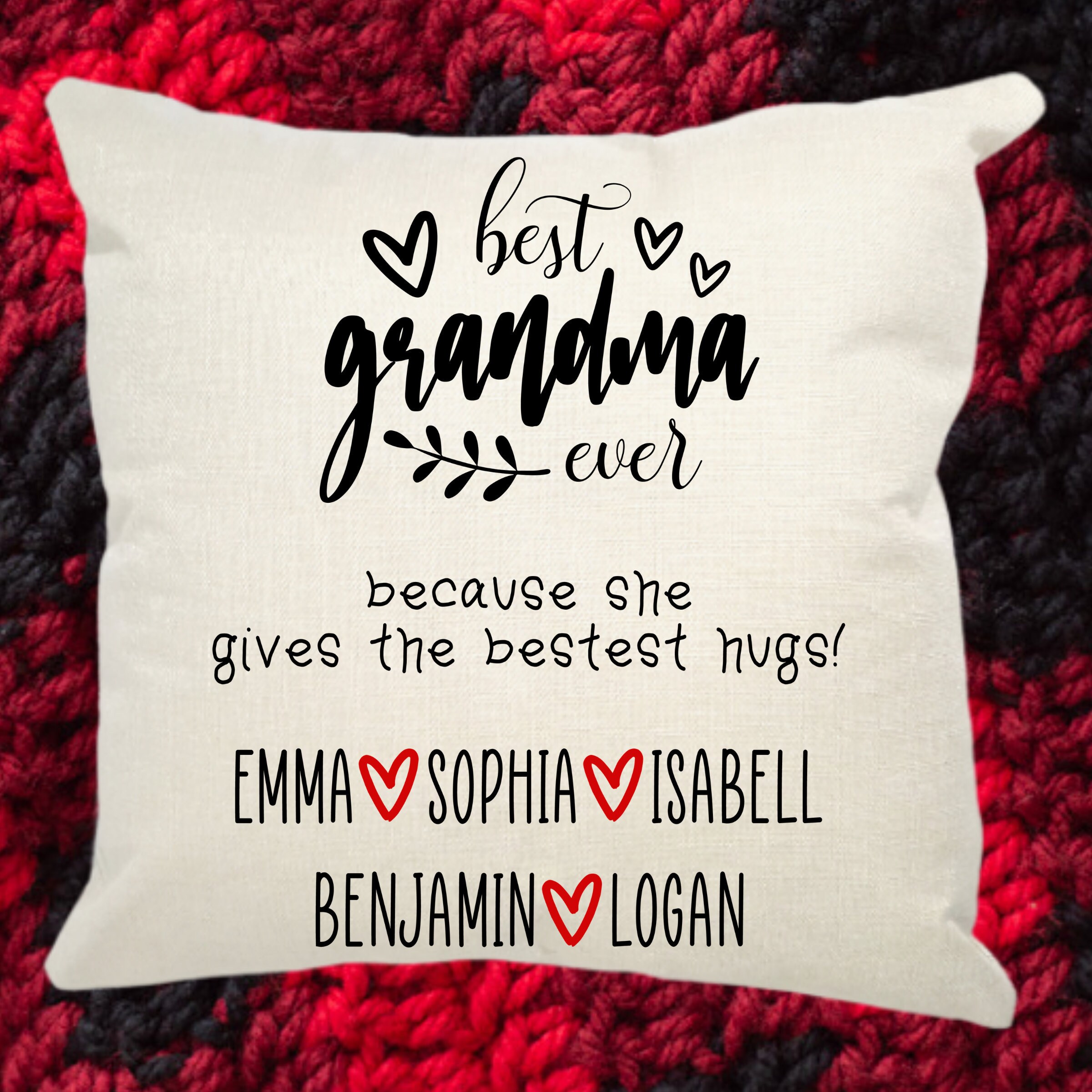 Personalized Grandma Pillow Grandma Gift Nana Gift Etsy