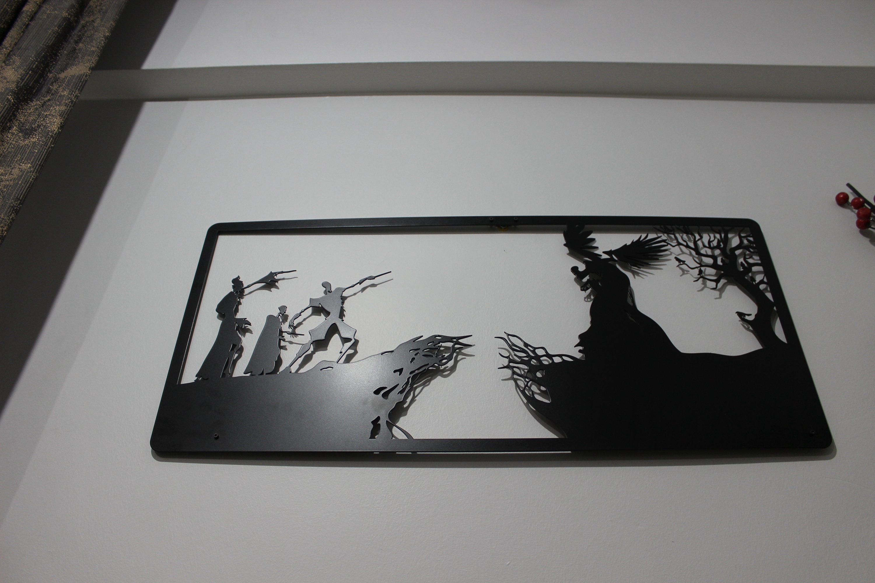 Deathly Hallows Harry Potter Metal Wall Art Decor Slytherin Etsy