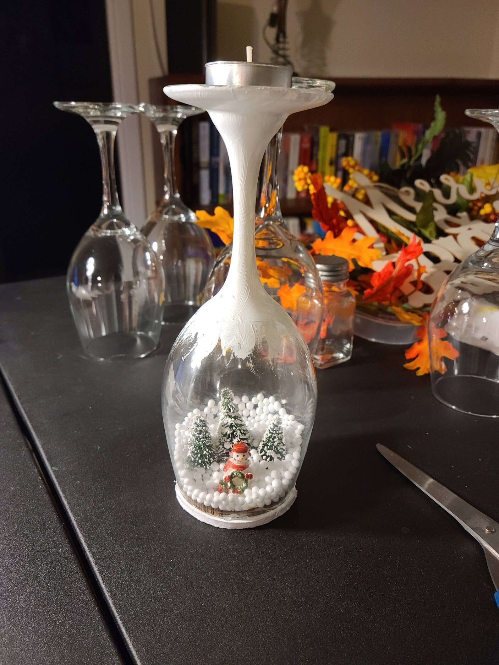 Snow Globe Candle Holder Etsy UK