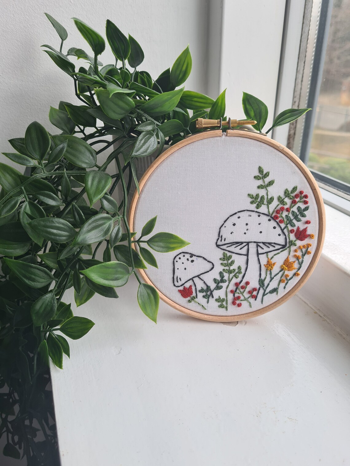 Toadstool embroidery  etsy Toadstool embroidery  etsy