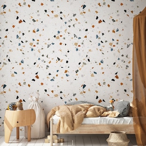 Terrazzo Wallpaper, Boy Room Decor, Boys Room Decor, Boys Decor, Kids Wallpaper, Boy Wallpaper, Wallpaper, Peel and Stick Wallpaper